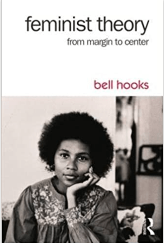 Young bell hooks in black and white looking directly at the camera from her book cover.